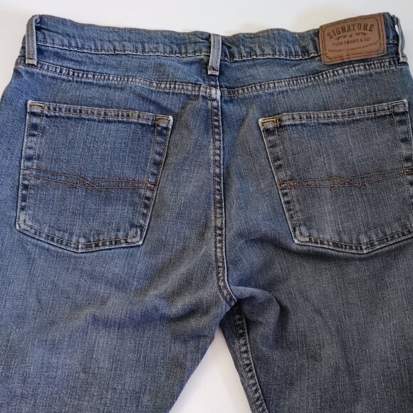 Signature by Levi Strauss jeans slim straight blue men's size 36 - Picture 4 of 12